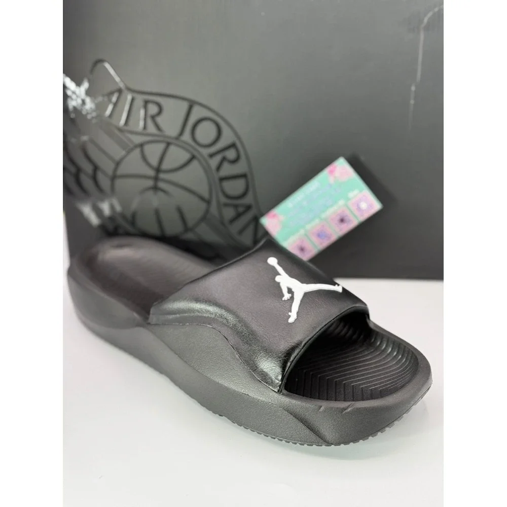 Jordan Play Slides Black White Men Size 12 Athletic Sandals DC9835-060
